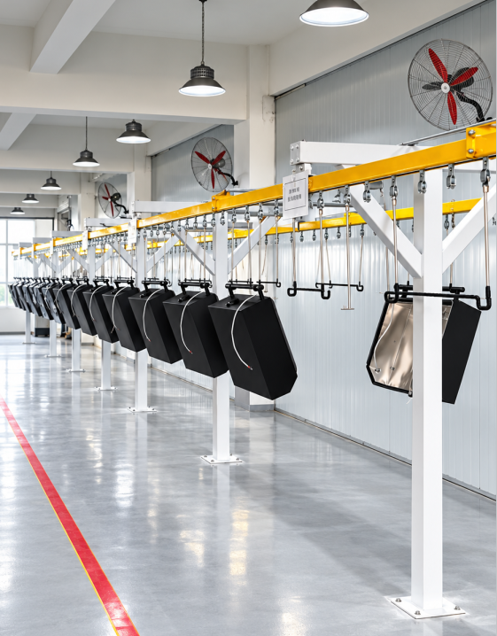 Continuous workstations create a steady production rhythm Continuous workstations create a steady production rhythm